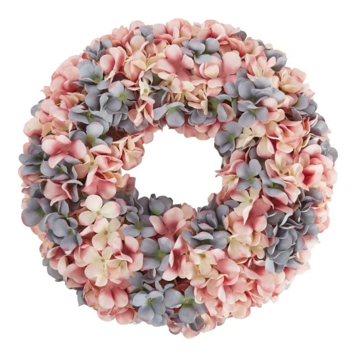 CORONA ORTENSIE BLU CM.50